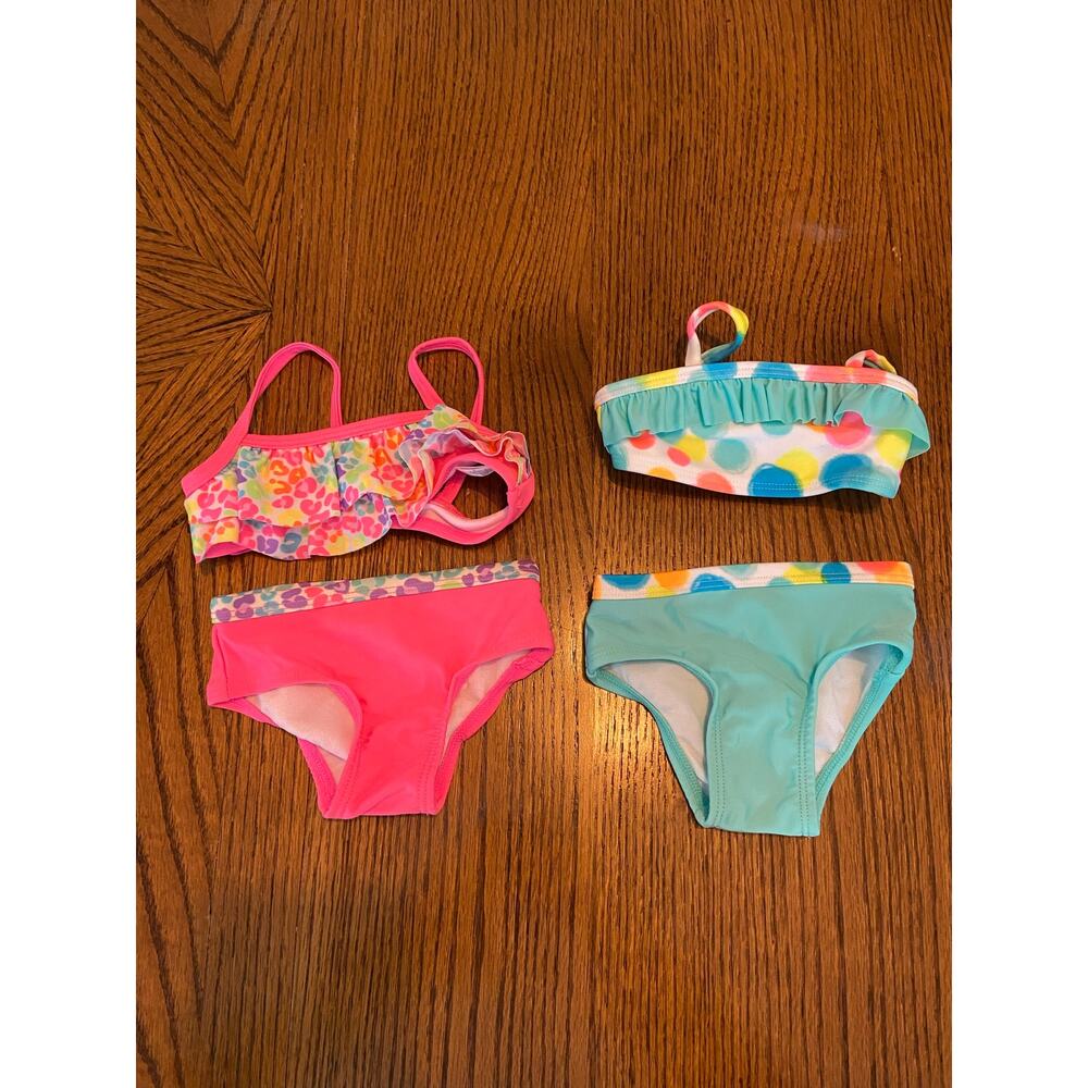 Set of 2 Healthtex 2 piece baby girls swimsuits 0-3 mos